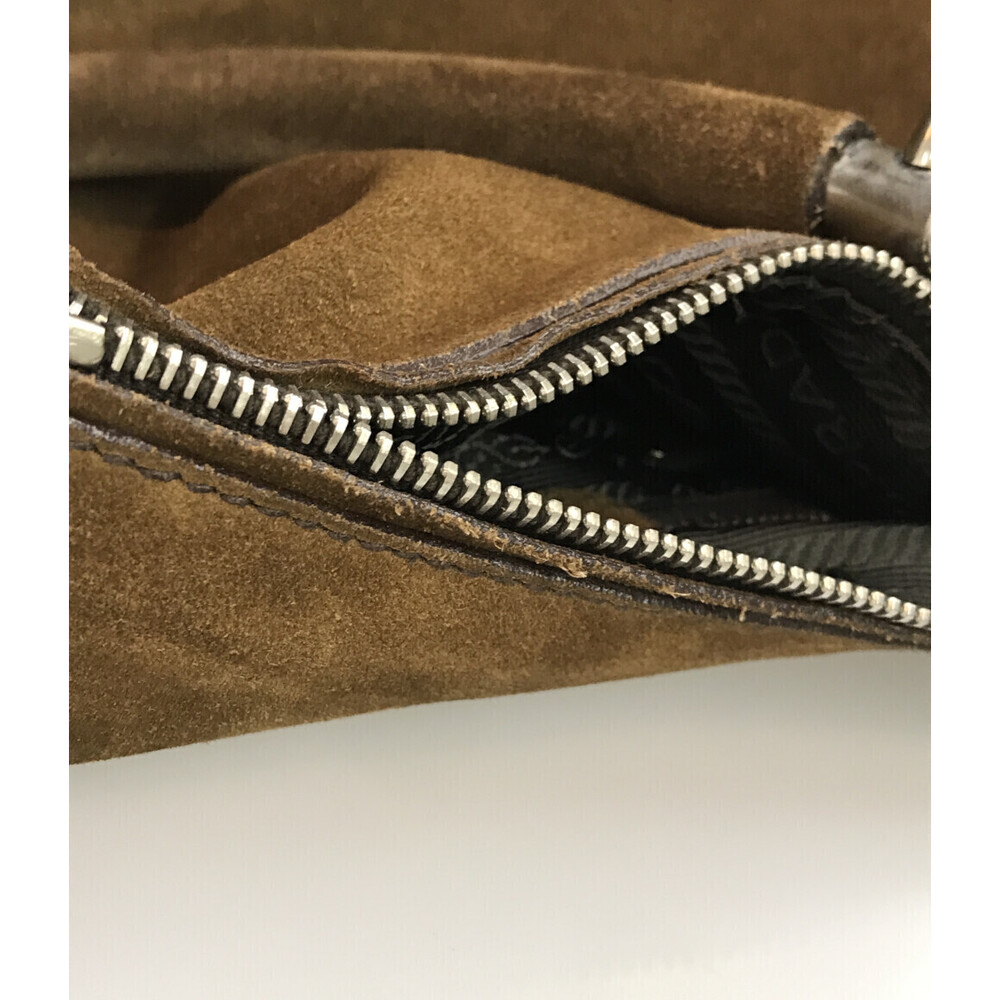 Prada Scamosciato Suede Hobo Bag brown suede leather trim - Picture 6 of 6